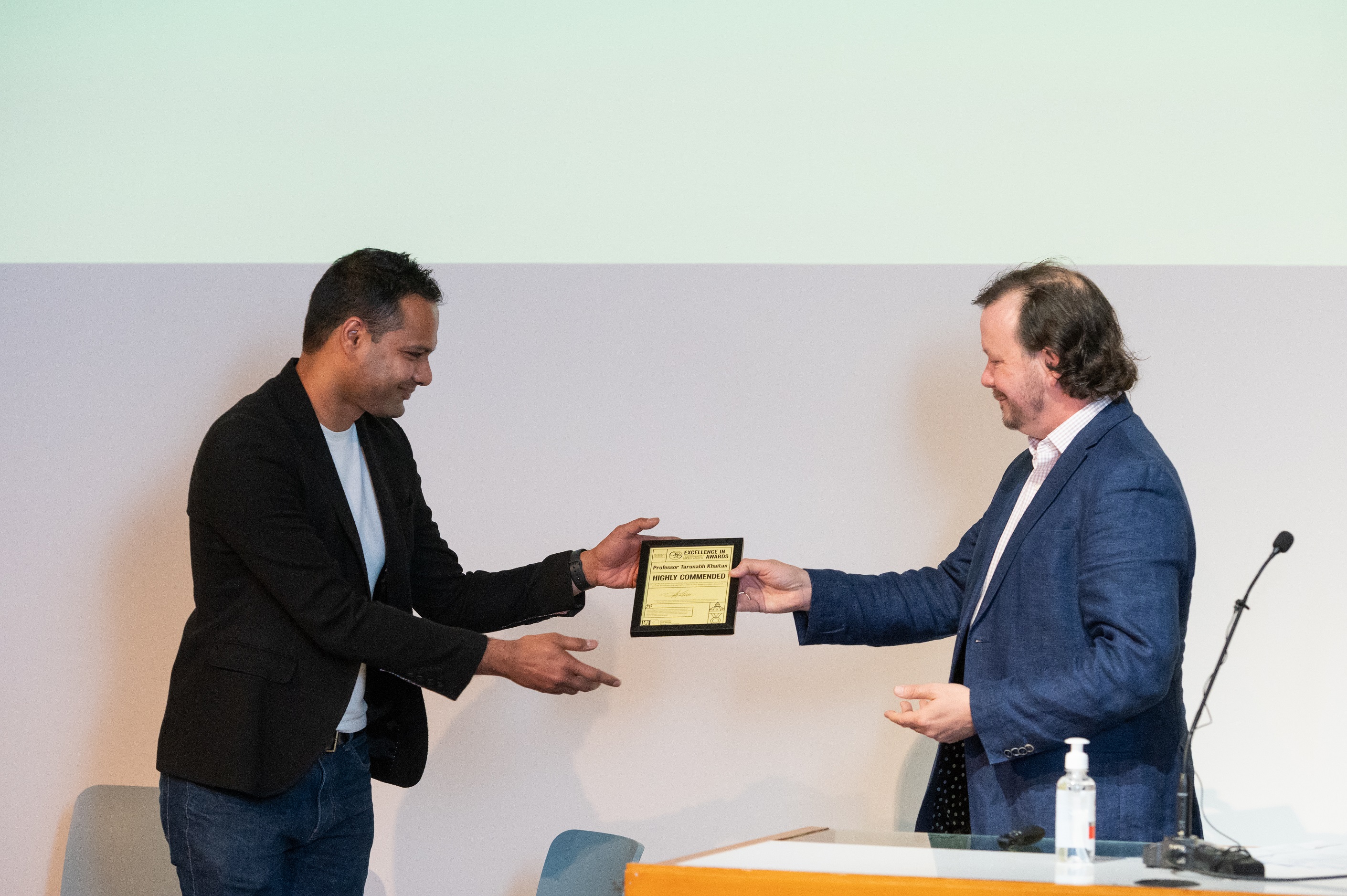 Professor Tarunabh Khaitan receives his Highly Commended impact award