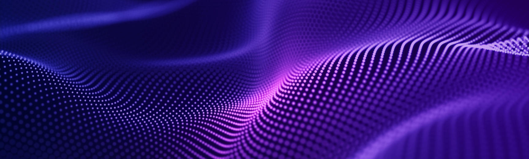 Abstract wave background with many glowing particles