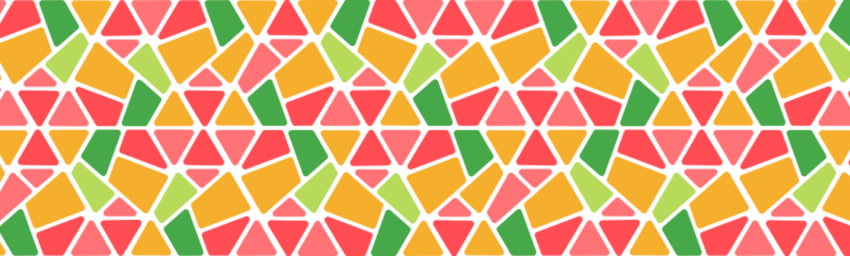 A graphic image of bright, multi coloured irregular segments.