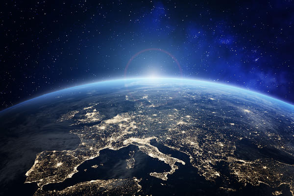 The world from above at night 