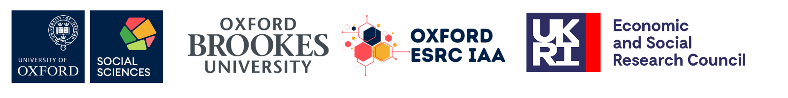 Logos of partners for Festival of Social Science include Oxford's Social Sciences Division, Oxford Brookes, Oxford ESRC IAA and UKRI ESRC
