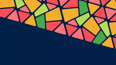 A graphic image of bright, multi coloured irregular segments.