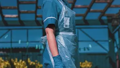 NHS nurse in personal protective equipment