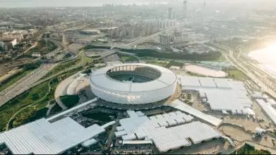 Baku stadium, the location of the UN climate change conference for 2024 (COP29) in Baku, Azerbaijan. Image credit: COP29 AOC