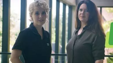Dr Ellie Whittingdale and Amelia Handy stand side by side